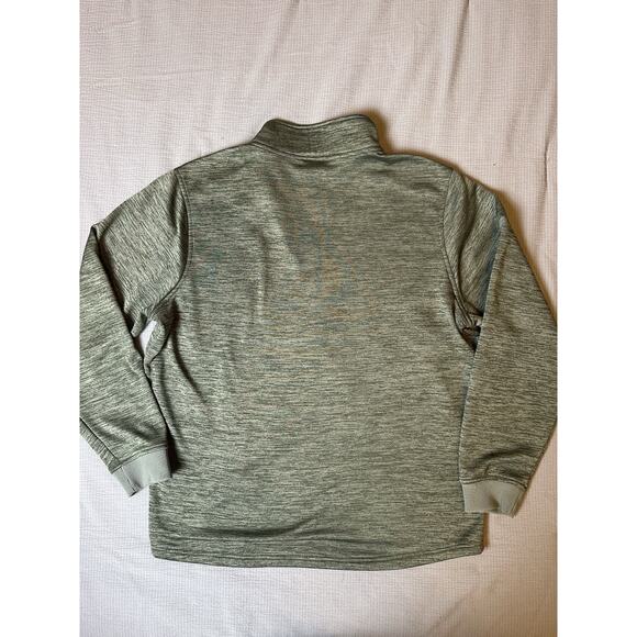 Under Armour Women's Coldgear Loose 1/4 Zip Stretch Top Heather Green Large - Picture 8 of 8